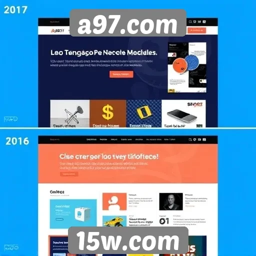 Evolução do design do site a97.com ao longo do tempo